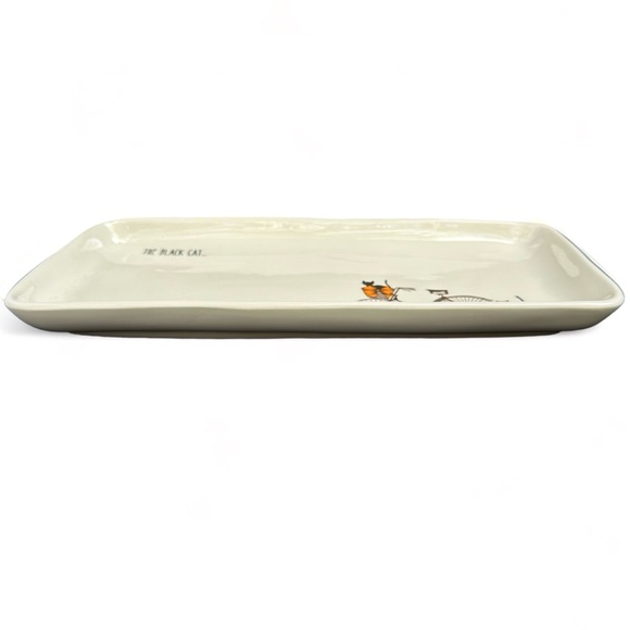 Rae Dunn Halloween Platter Tray THE BLACK CAT Cats On Bicycle New OG 2017 - Picture 6 of 17